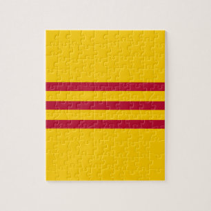 Puzzle Drapeau vietnamien du sud - đỏ de sọc de Ba d