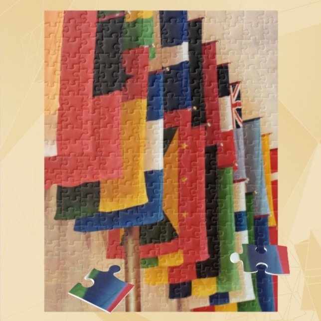 Puzzle Drapeaux internationaux du monde photographique (Créateur téléchargé)