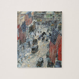 Puzzle Drapeaux sur la 57ème rue par Frederick Childe Has