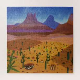Puzzle Drawing Desert Dreams Color