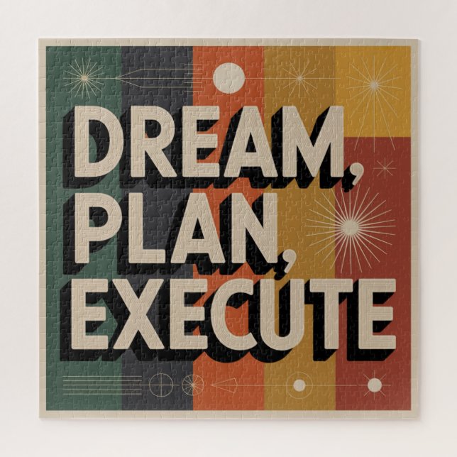 Puzzle Dream, Plan, Execute (Vertical)