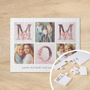 Puzzle Dreamy Rose Floral MOM Photo Collage Fête des Mère