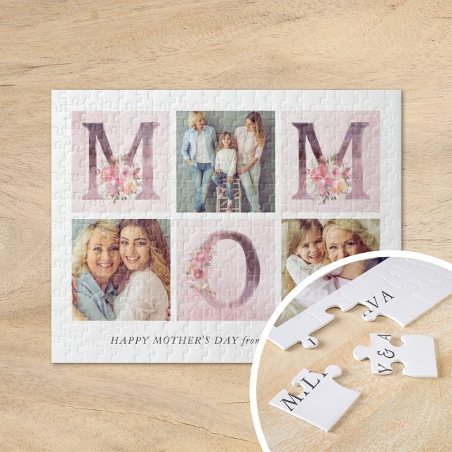 Puzzle Dreamy Rose Floral MOM Photo Collage Fête des Mère (Créateur téléchargé)
