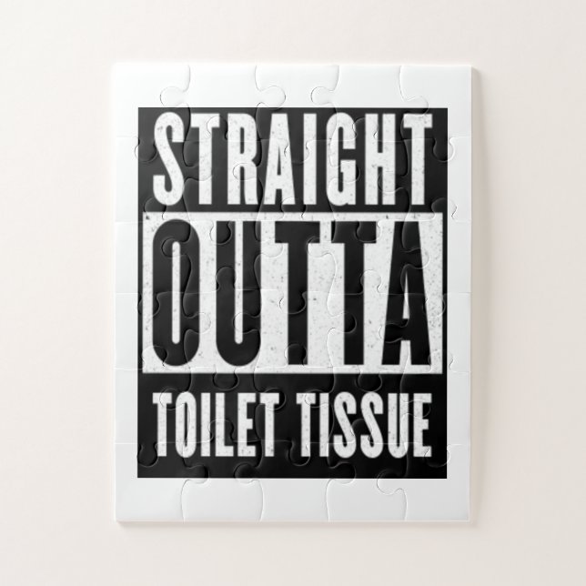 Puzzle Droit devant Toilettes Tissu Drôle Drôle Prepper C (Vertical)