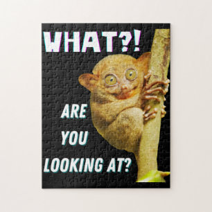 Puzzle Drôle Big Eyed Tarsier Ce que vous regardez