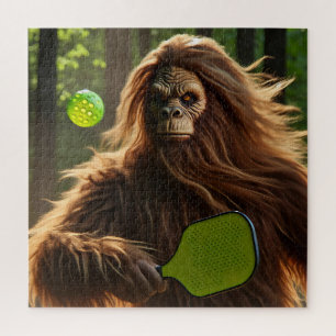 Puzzle Drôle Bigfoot jouer Pickleball