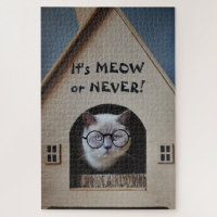 Drôle Chat Porter des lunettes C'est Meow ou Jamai