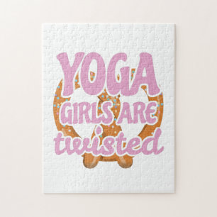Puzzle Drôle Citation Yoga Cadeau Yoga Les filles sont Tw