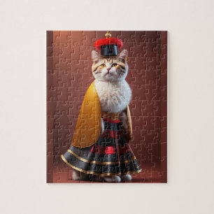 Puzzle Drôle mignon Chat peinture numérique style 3D