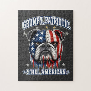 Puzzle du bouledogue patriotique grincheux du 4 ju