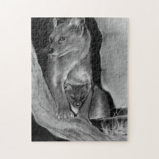 Puzzle du chat Fossa et bébé