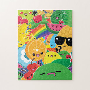 Puzzle du coup 8x10 de fruit de Kawaii