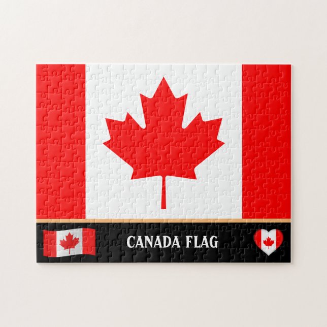 Puzzle du drapeau canadien, Pays des Canadiens / C (Horizontal)