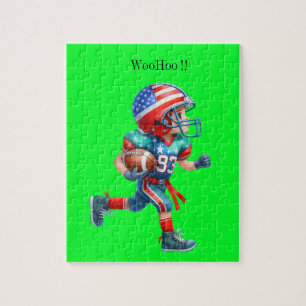 Puzzle du joueur de football de garçon