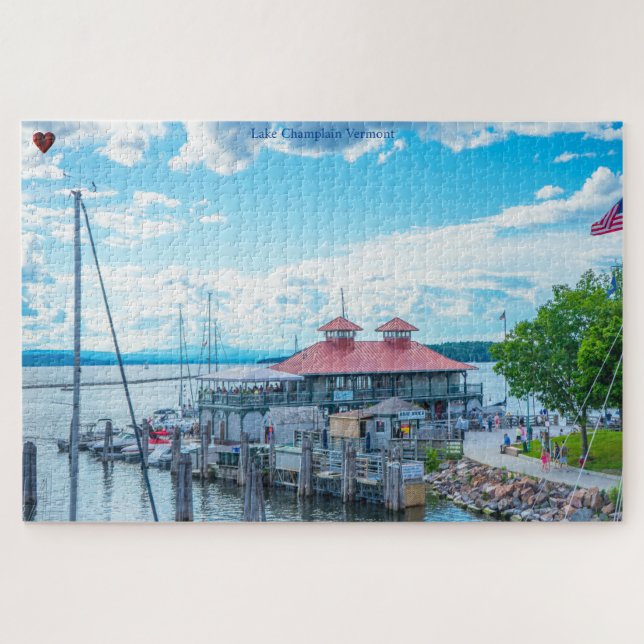 Puzzle du lac Champlain Vermont Jigsaw (Horizontal)
