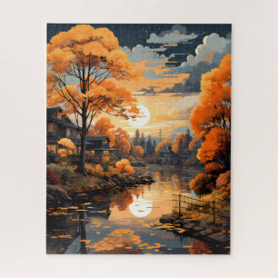 Puzzle du lac d'automne