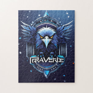 Puzzle du logo d'aigle majestueux   Faune artistiq