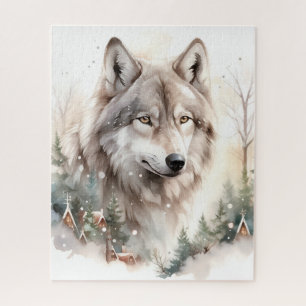Puzzle du loup d'hiver