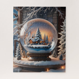 Puzzle du monde des neiges d'hiver