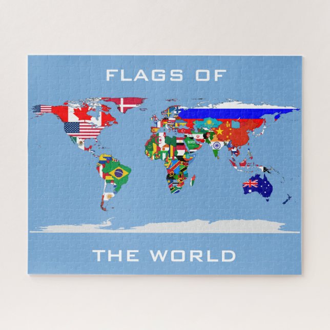 puzzle du monde drapeaux (Horizontal)