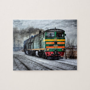 Puzzle du train moteur à vapeur Locomotive