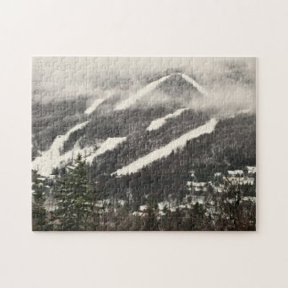 Puzzle du Vermont de neige de bâti