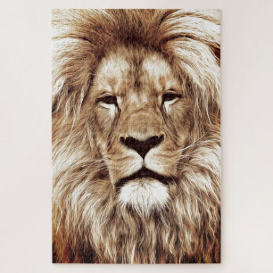Puzzle du visage de lion