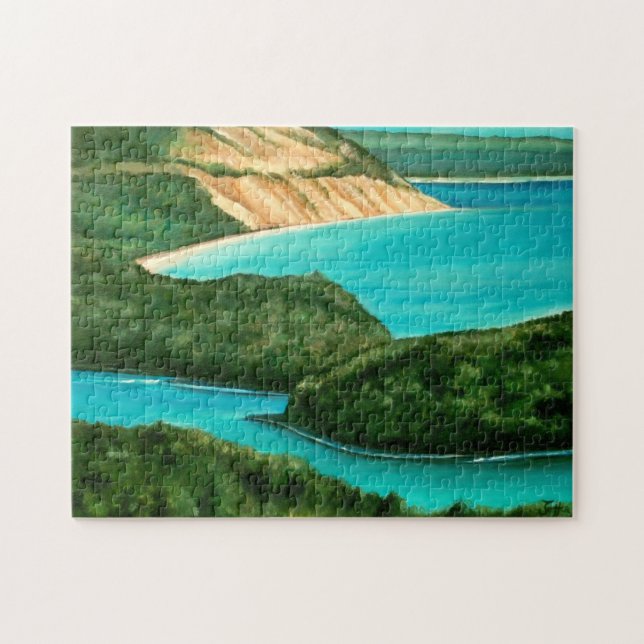 Puzzle Dunes de l'ours couché Peinture | Poster (Horizontal)