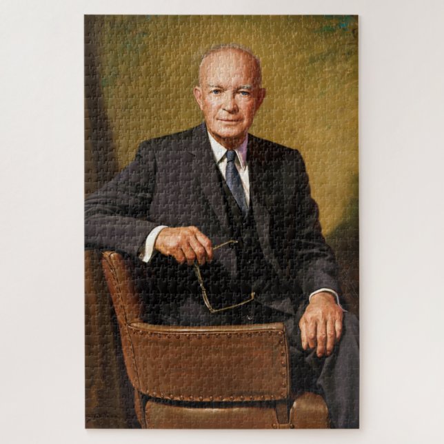 Puzzle Dwight Eisenhower Président Portrait de la Maison  (Vertical)
