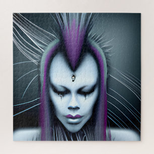 Puzzle Dystopian Alien Humain Hybrid Etheral Ai Art