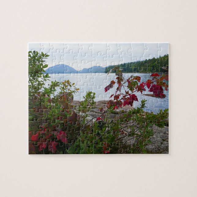Puzzle Eagle Lake et Red Maple Feuilles (Horizontal)
