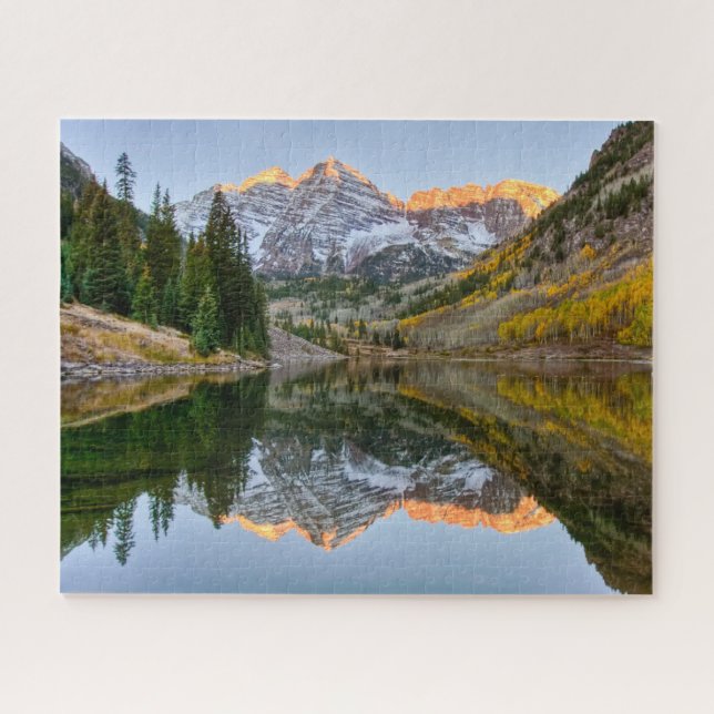 Puzzle Eau | Maroon Bells Lake Aspen Trees (Horizontal)