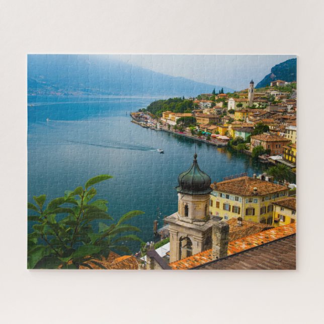 Puzzle Eau | San Benedetto Church Lake Garda, Italie (Horizontal)