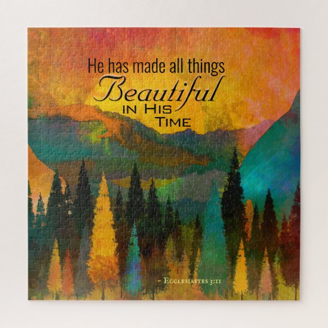 Puzzle Ecclesiaste 3:11 Has made all things beautiful (Vertical)