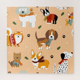 Puzzle Écharpes festives d'hiver pour chiots