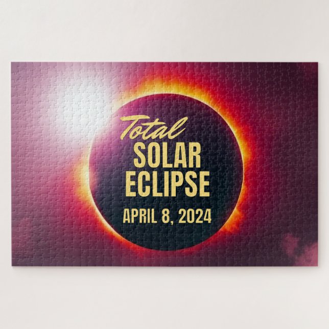 Puzzle Éclipse solaire totale 2024 (Horizontal)