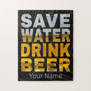 Puzzle Économisez l'eau, Buvez de la Bière Citation pour 