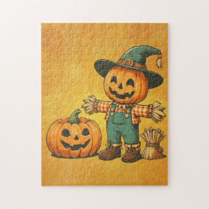 Puzzle Écran d'Halloween/Automne mignon et citrouille