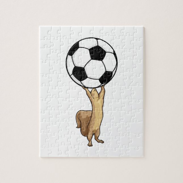 Puzzle Écureuil avec balle de football (Vertical)