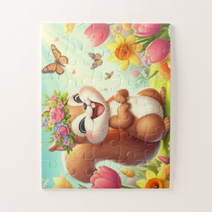 Puzzle Écureuil du printemps mignon et heureux