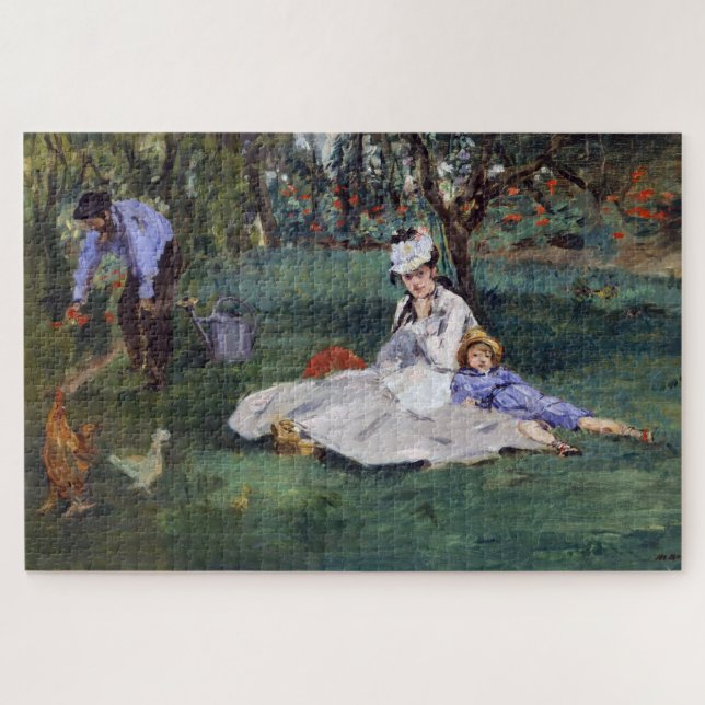Puzzle Edouard Manet - La famille Monet dans son jardin (Horizontal)