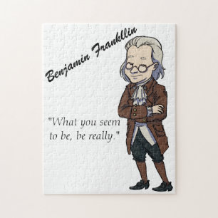 Puzzle Éducatif Benjamin Franklin Citation Histoire Puzzl