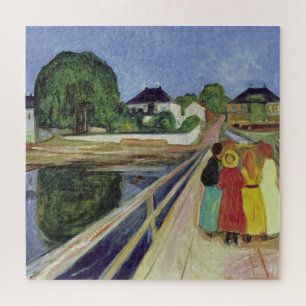 Puzzle Edvard Munch Peinture Girls on the Bridge (c 1902)