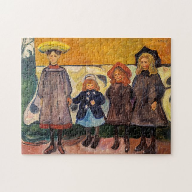 Puzzle Edvard Munch - Quatre filles à Asgardstrand (Horizontal)