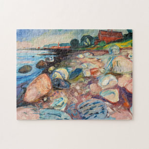 Puzzle Edvard Munch - Rive avec Maison Rouge