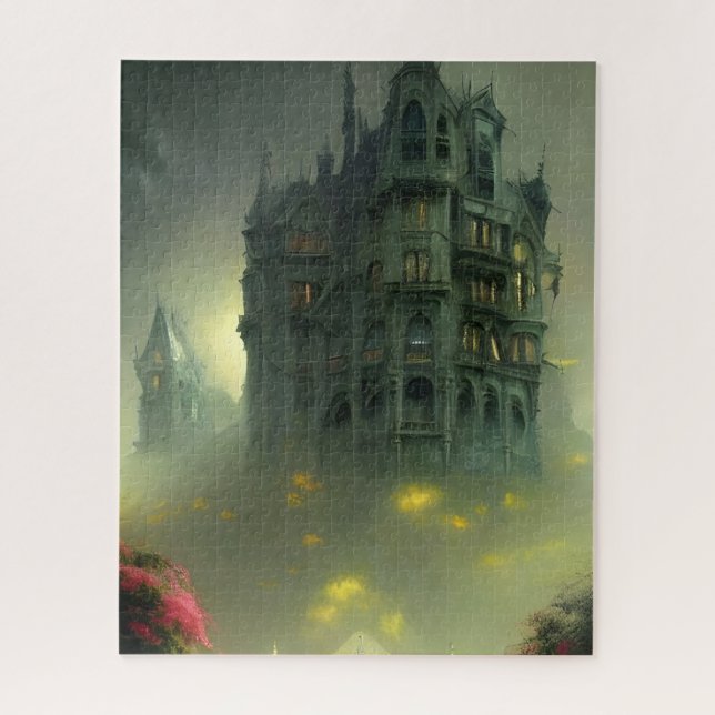 Puzzle Eerie Gothic Mansion Art numérique (Vertical)