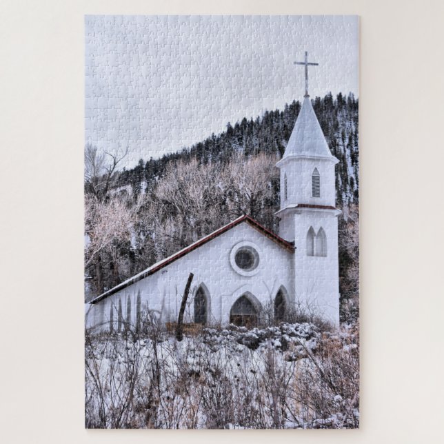 Puzzle Église de Little Mountain Town - 20x30 - 1014 pcs (Vertical)