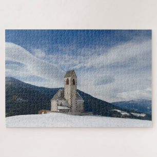 Puzzle Église de St Jakob dans Villnöss en hiver