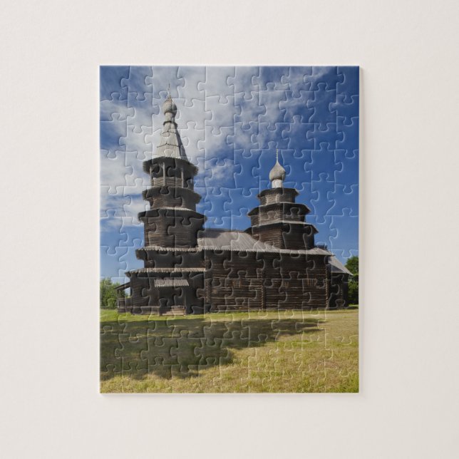 Puzzle Église orthodoxe russe traditionnelle en bois (Vertical)