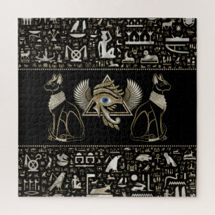 Puzzle Egyptian Cats and Eye of Horus